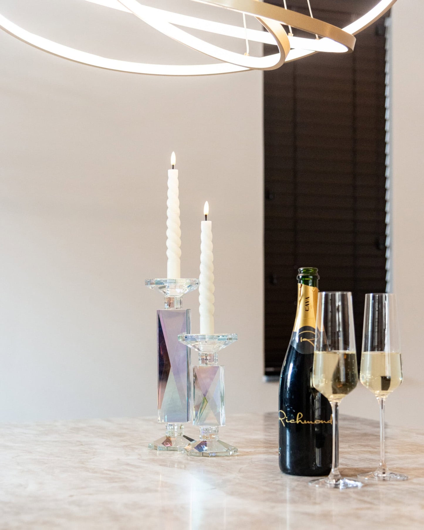 Svečturis Rainbow S Richmond Interiors 20/10/10 cm balts - N1 Home