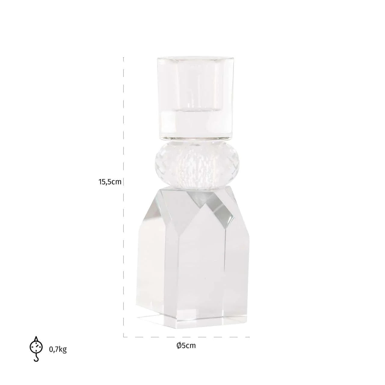 Svečturis Yanou Richmond Interiors 15/5/5 cm balts - N1 Home