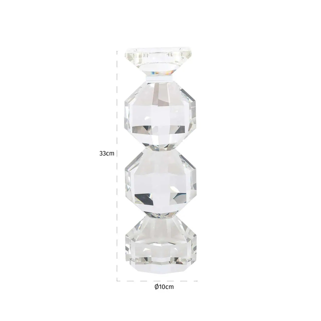 Svečturis Safia clear transparent large Richmond Interiors 33/10/10 cm stikls - N1 Home