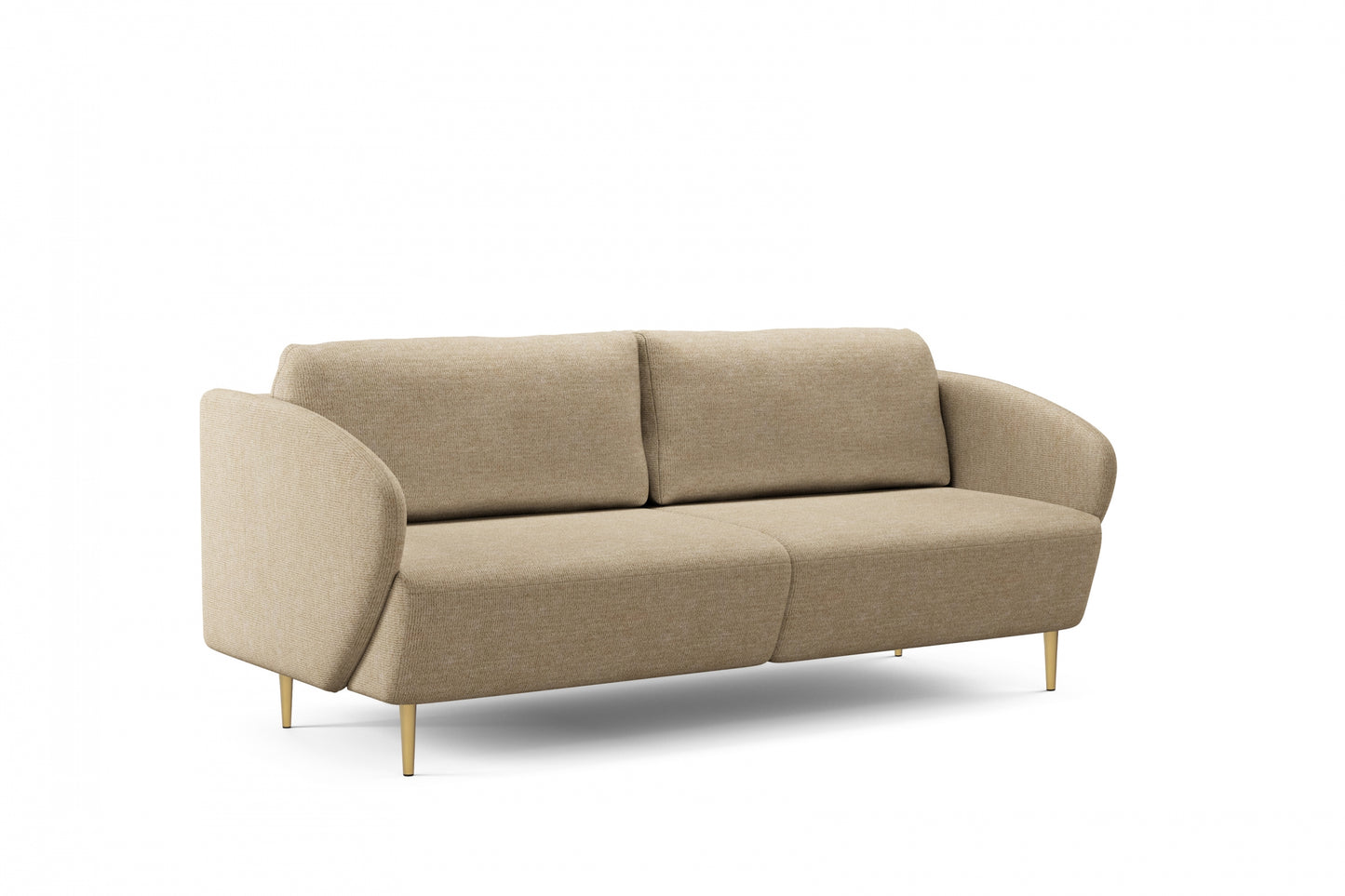 Dīvāns Nao 212/95/98 cm Uni 8005 Sand/zelts kājas - N1 Home