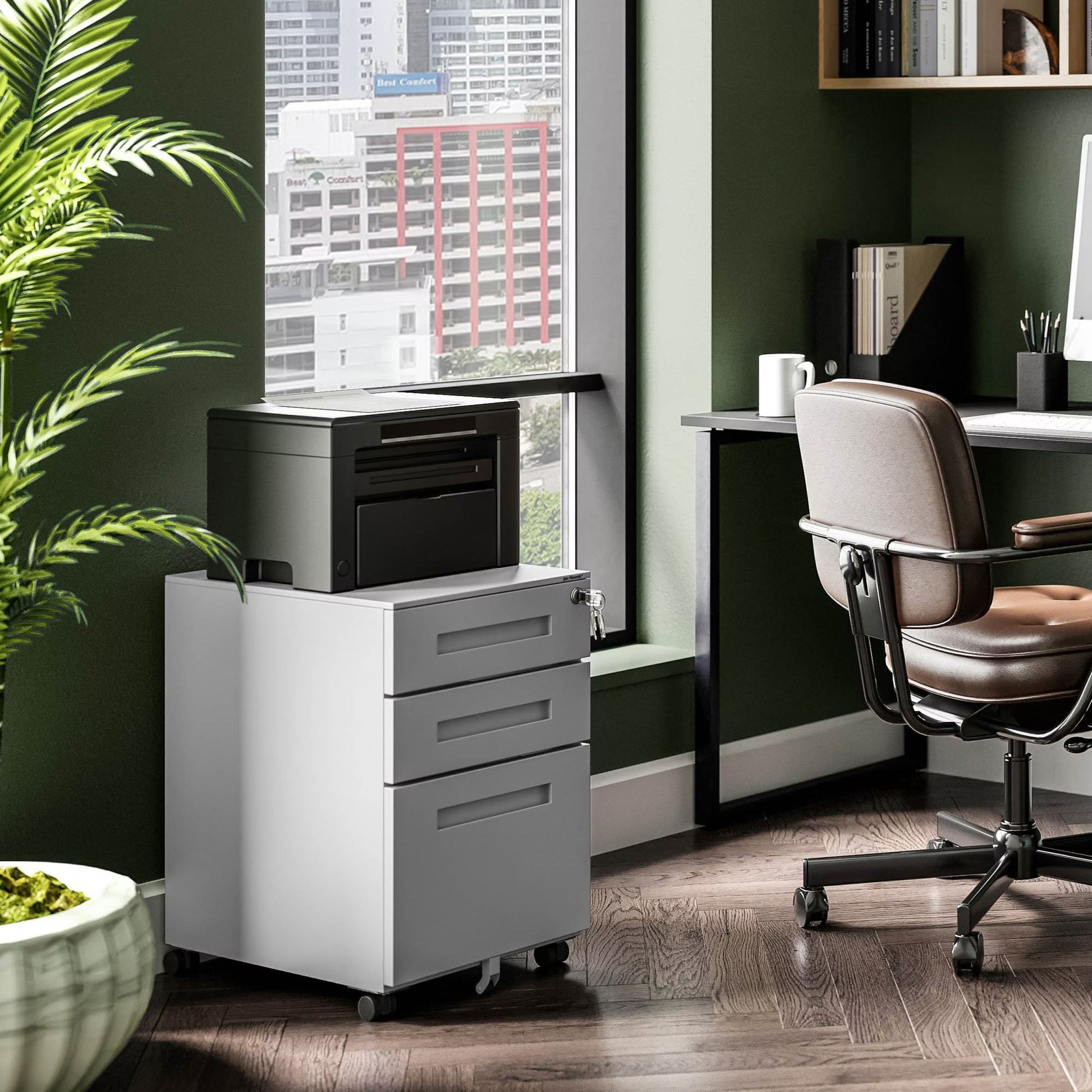 Konteiners zem rakstāmgalda Kates 39/60/50 cm pelēks - N1 Home