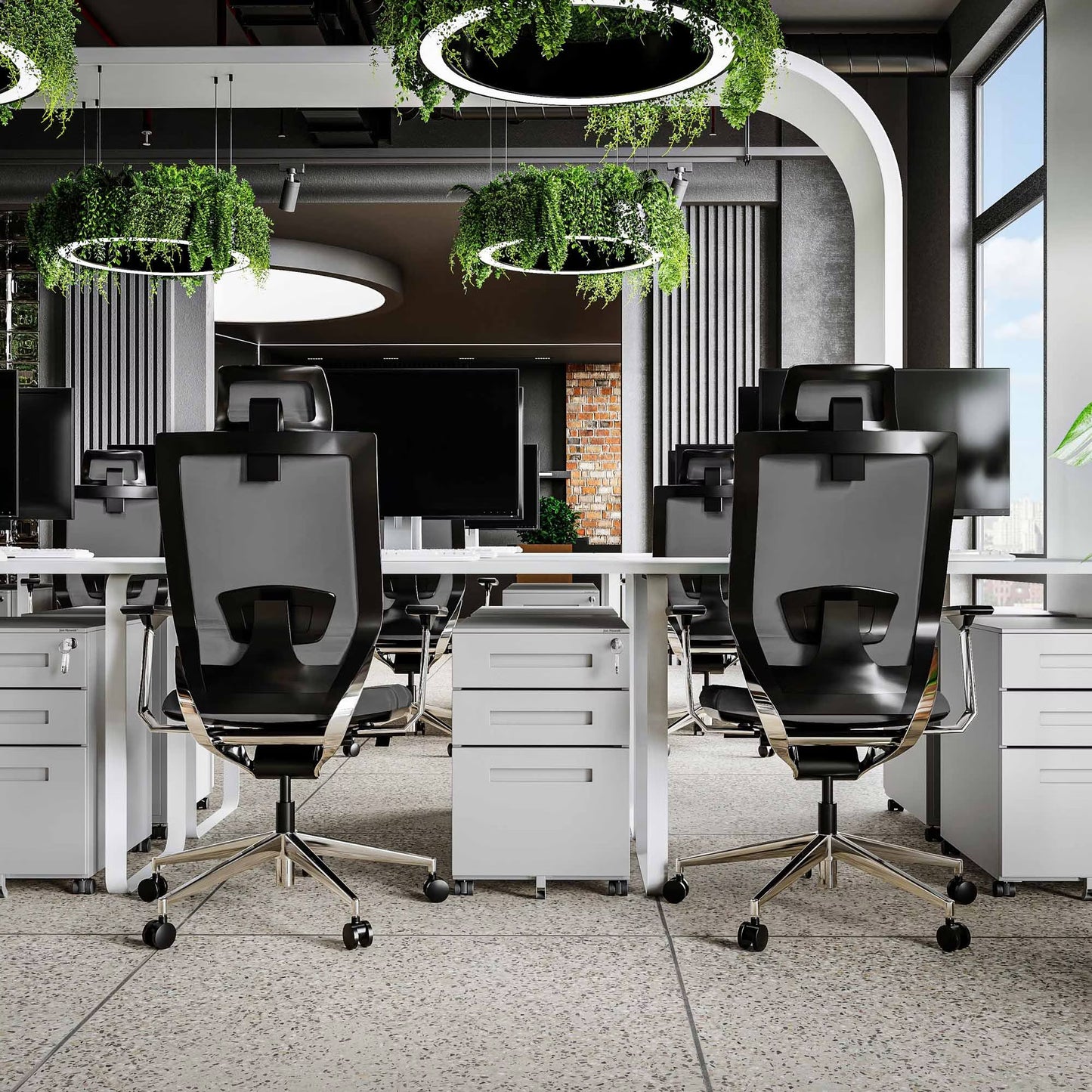 Konteiners zem rakstāmgalda Kates 39/60/50 cm pelēks - N1 Home