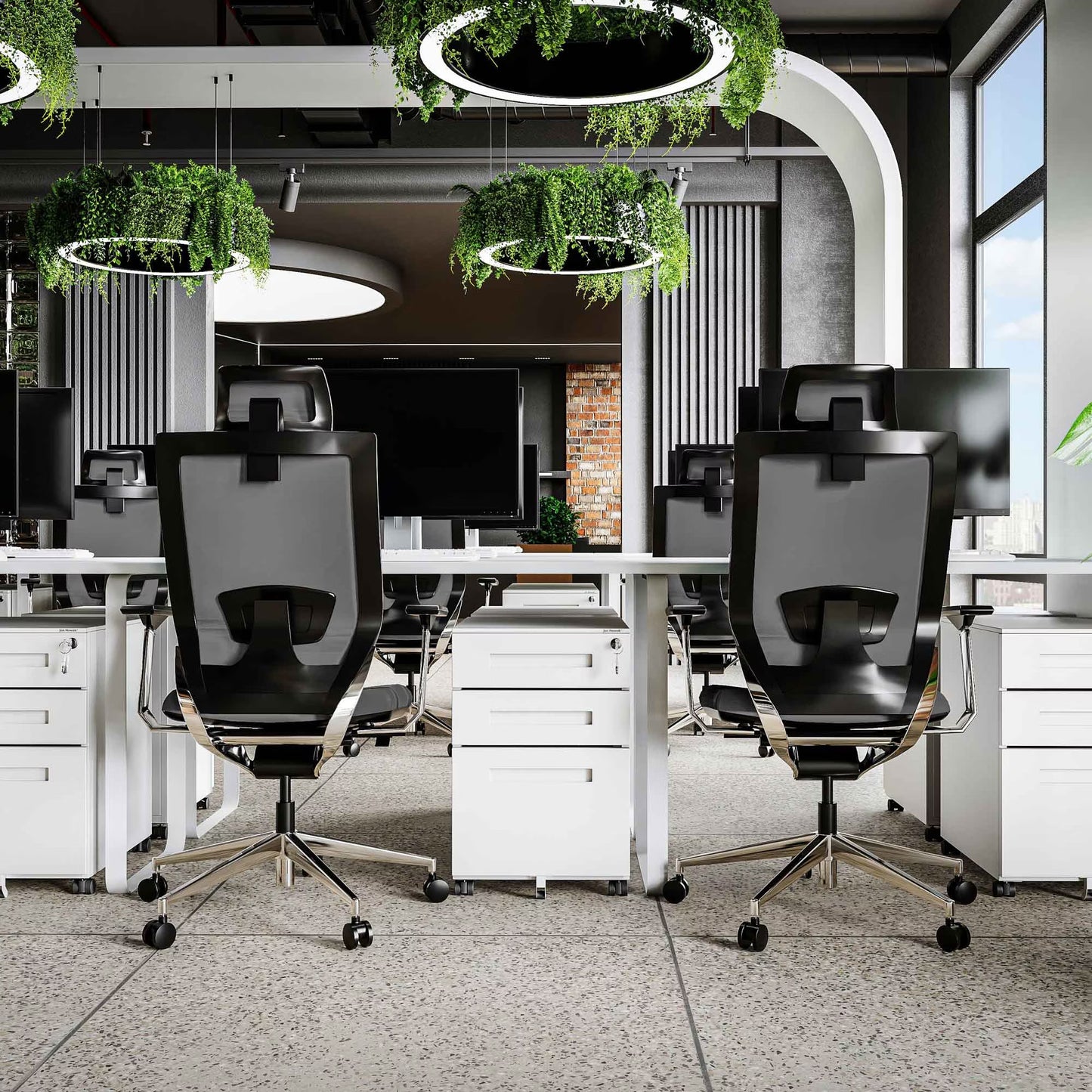 Konteiners zem rakstāmgalda Kates 39/60/50 cm balts - N1 Home