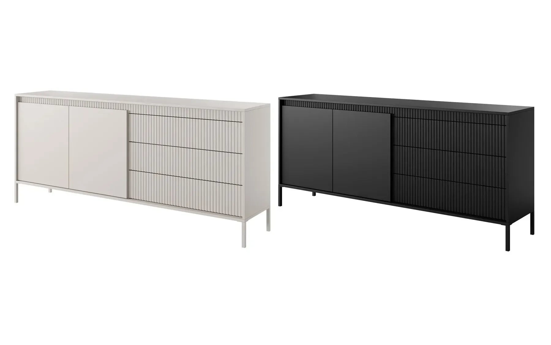 Kumode Sensi 187/81/39 cm melns - N1 Home