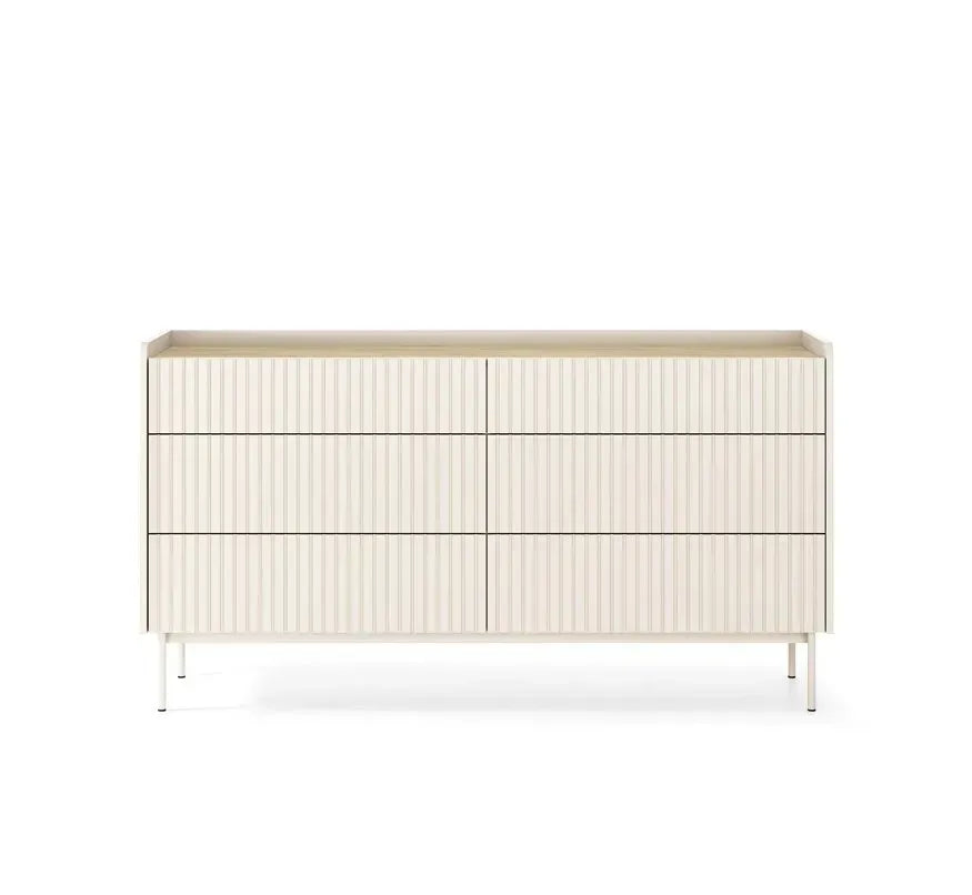 Kumode Leve 153/82/38 cm bēšš/skandi ozols - N1 Home