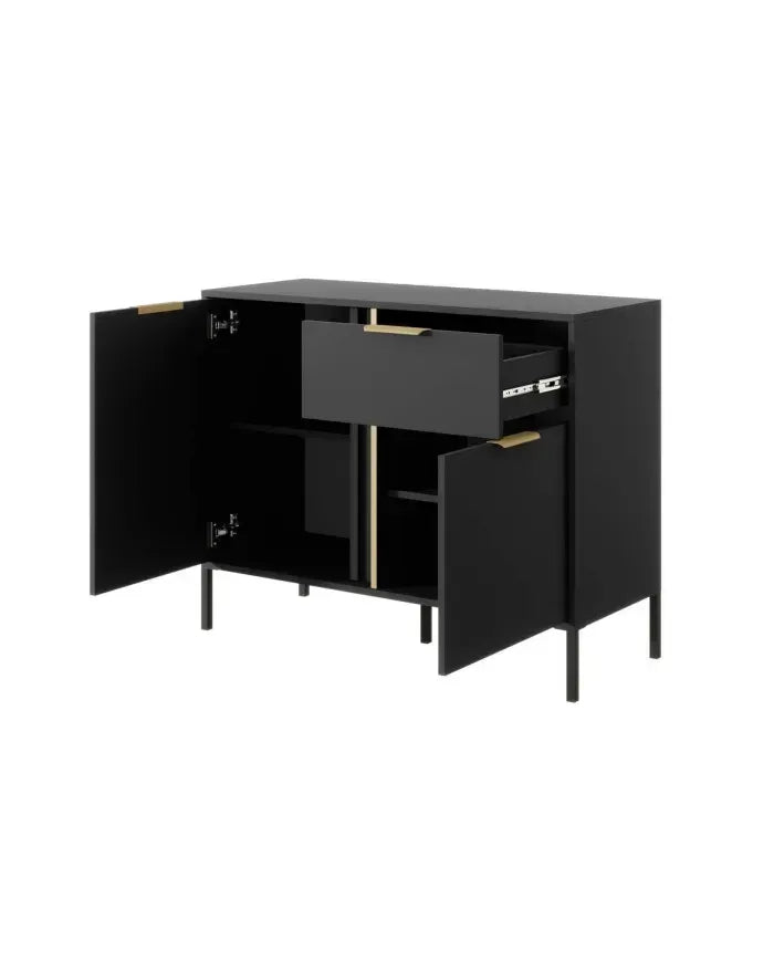 Kumode Larsi 103/81/39 cm melns - N1 Home