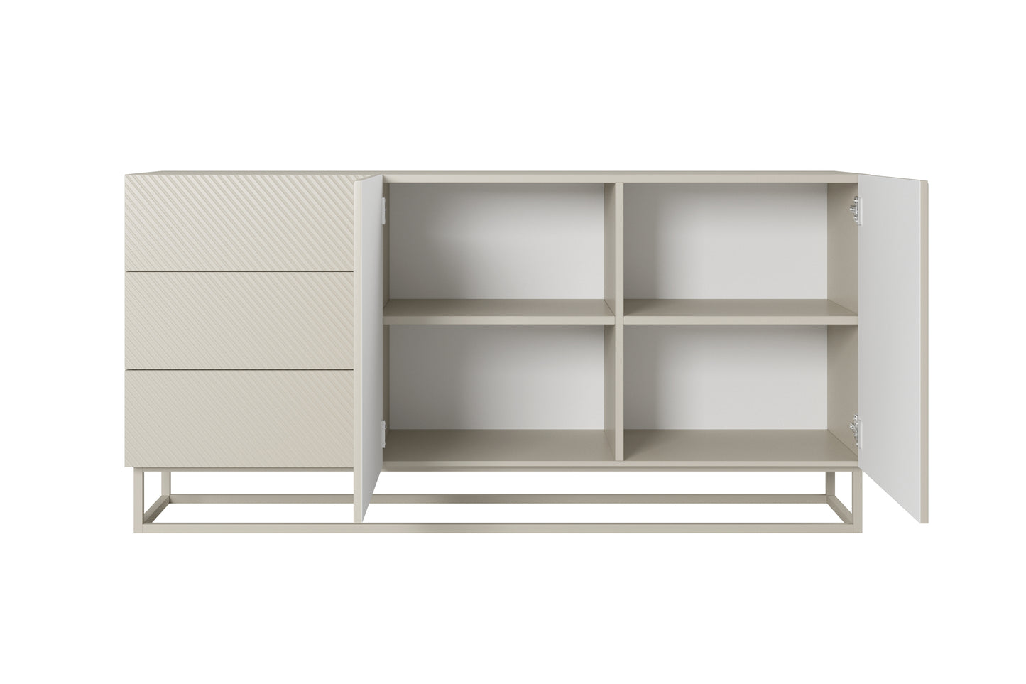 OSLO kumode un metāla kājas 167/81/43 cm kašmirs/kašmirs - N1 Home