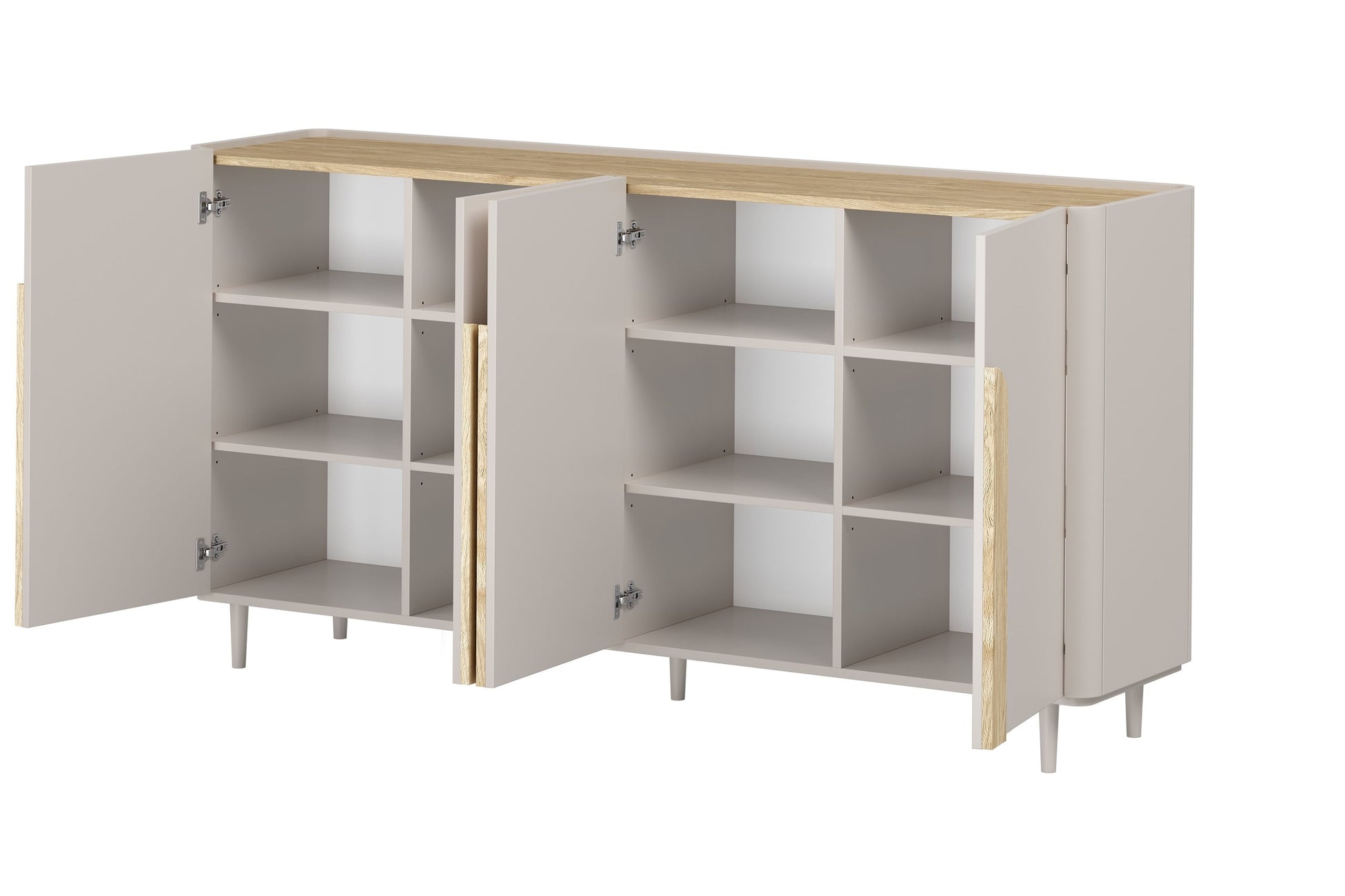 Kumode Amil 200/102/48 cm Kašmirs / Eļļots ozols / Gaišs ozols - N1 Home