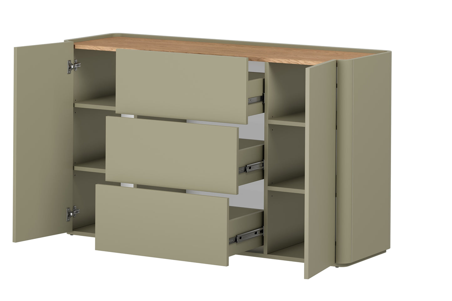 Kumode Elva 150/89.5/48 cm Eikalipts / Baltijas kāpu ozols - N1 Home