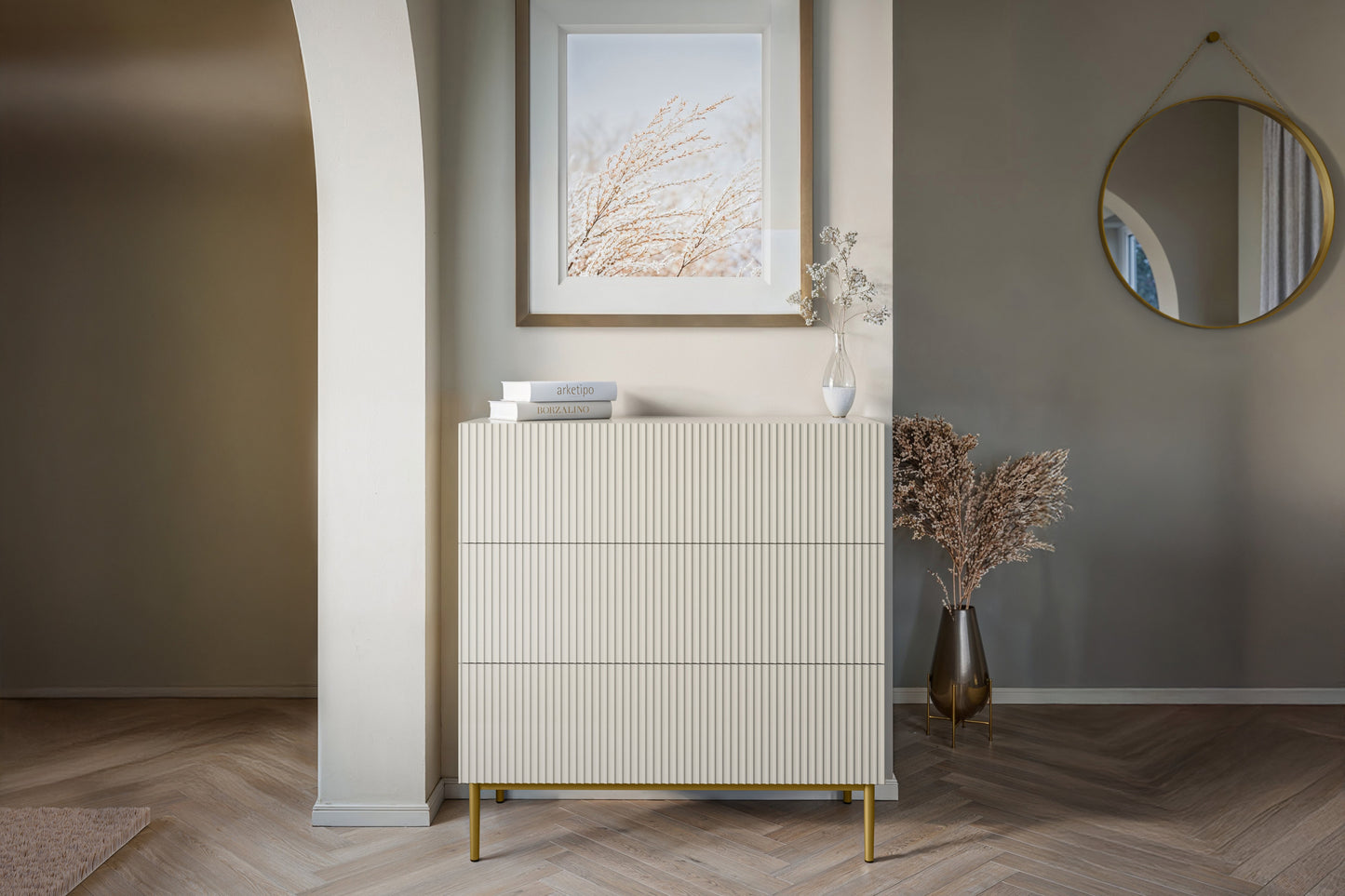 Kumode Austin 100/105/45 cm kašmirs/zelts - N1 Home