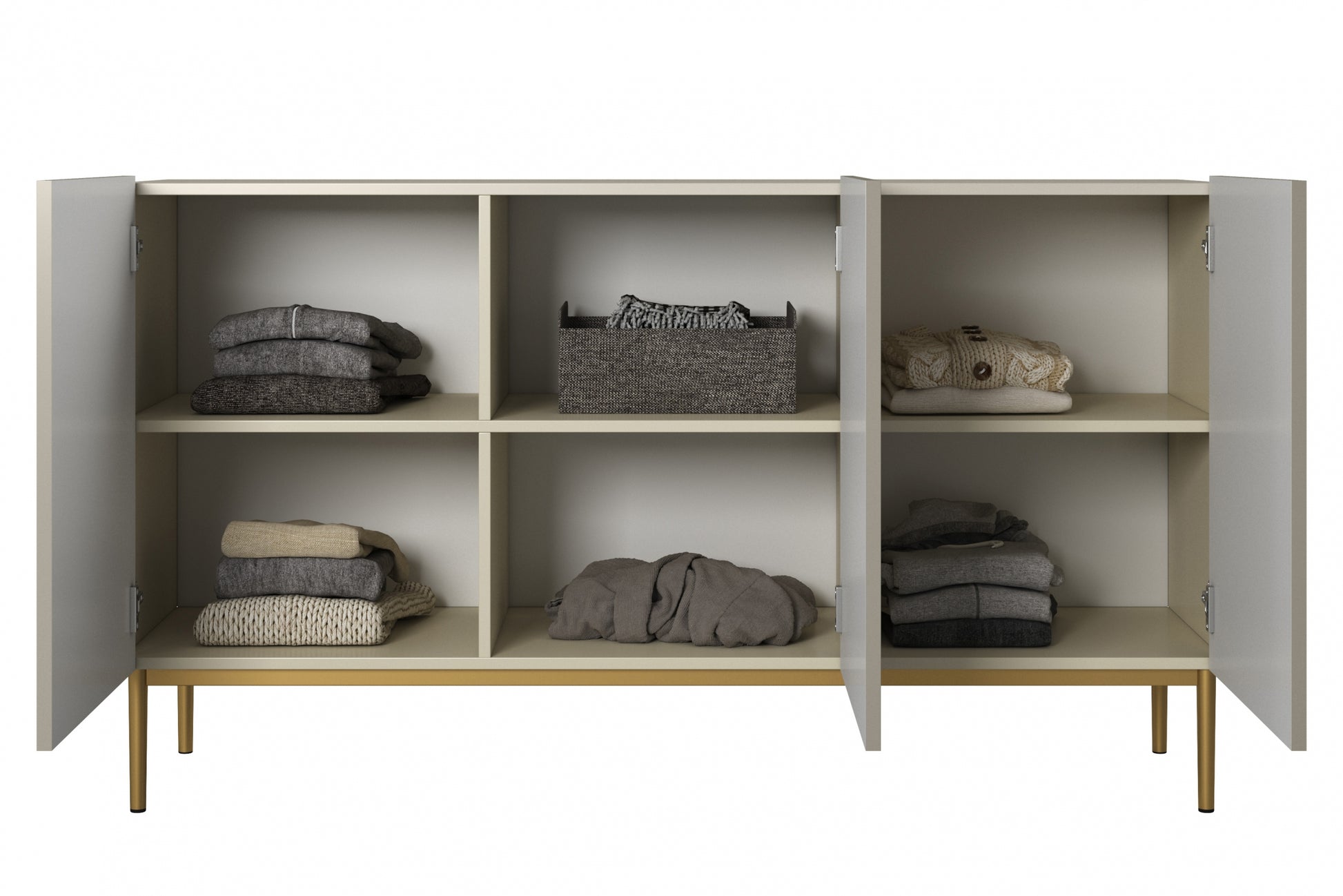 Kumode AUSTIN 150/85/45 cm kašmirs/zelts kājas - N1 Home