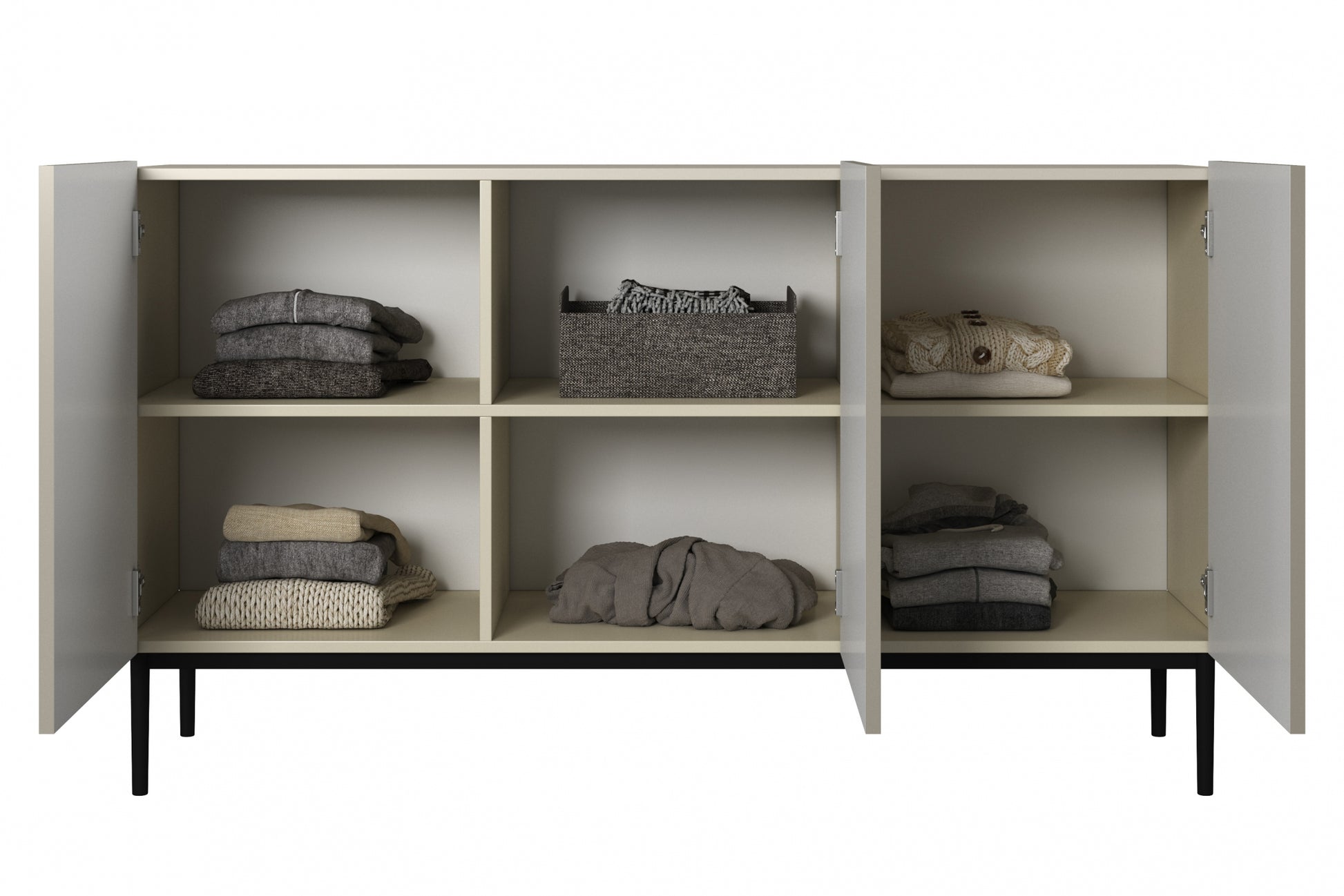 Kumode AUSTIN 150/85/45 cm kašmirs/melns kājas - N1 Home