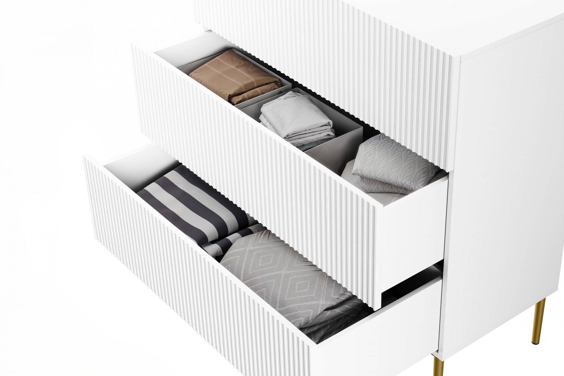 Kumode Austin 100/105/45 cm balts/zelts - N1 Home