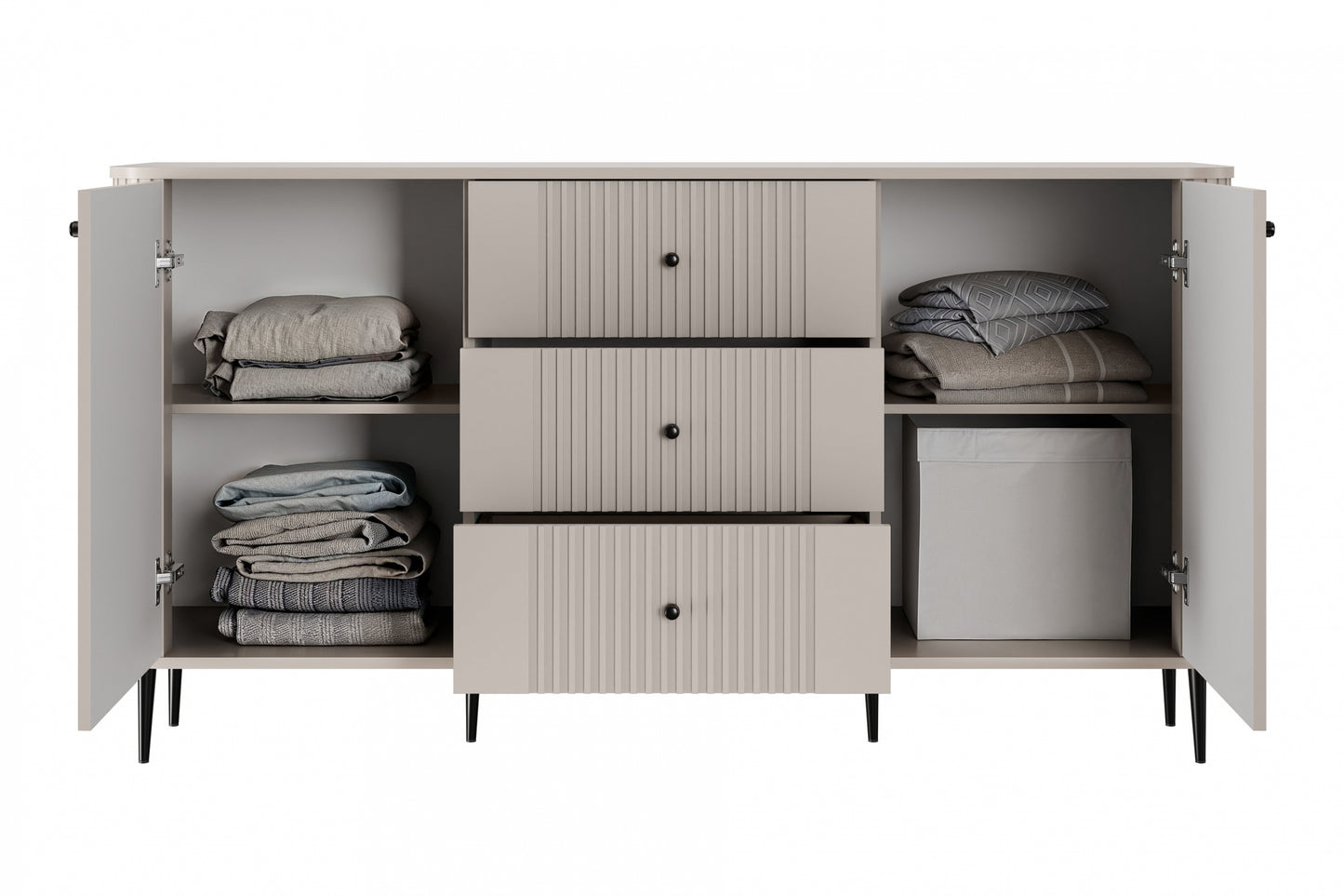 Kumode Vespa 160/85/38 cm kašmirs/melns - N1 Home