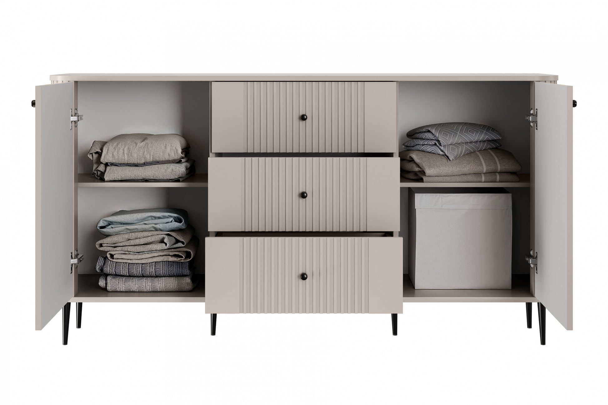 Kumode Vespa 160/85/38 cm kašmirs/melns - N1 Home