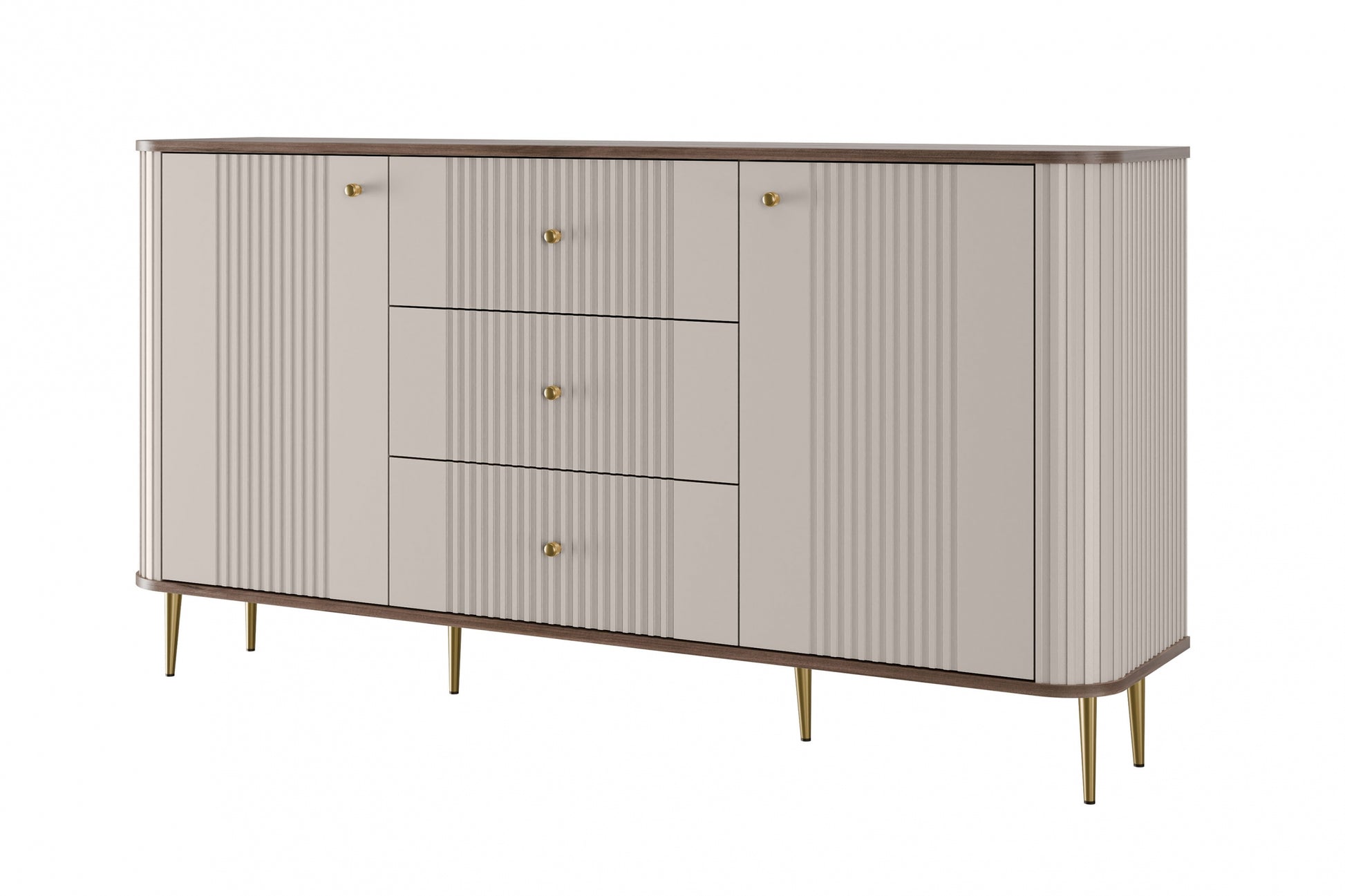 Kumode Vespa 160/85/38 cm kašmirs/rieksts/zelts - N1 Home