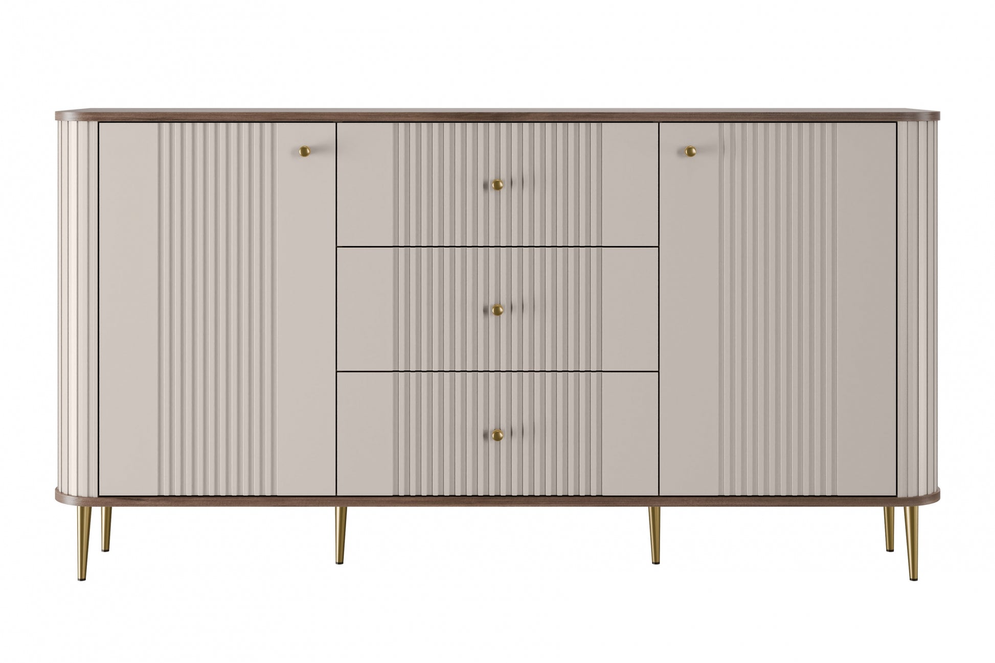 Kumode Vespa 160/85/38 cm kašmirs/rieksts/zelts - N1 Home