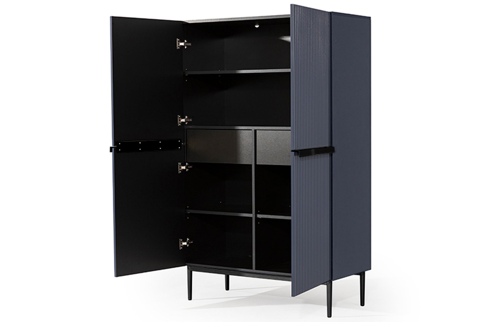 Kumode Austin 100/160/45 cm zils/melns - N1 Home