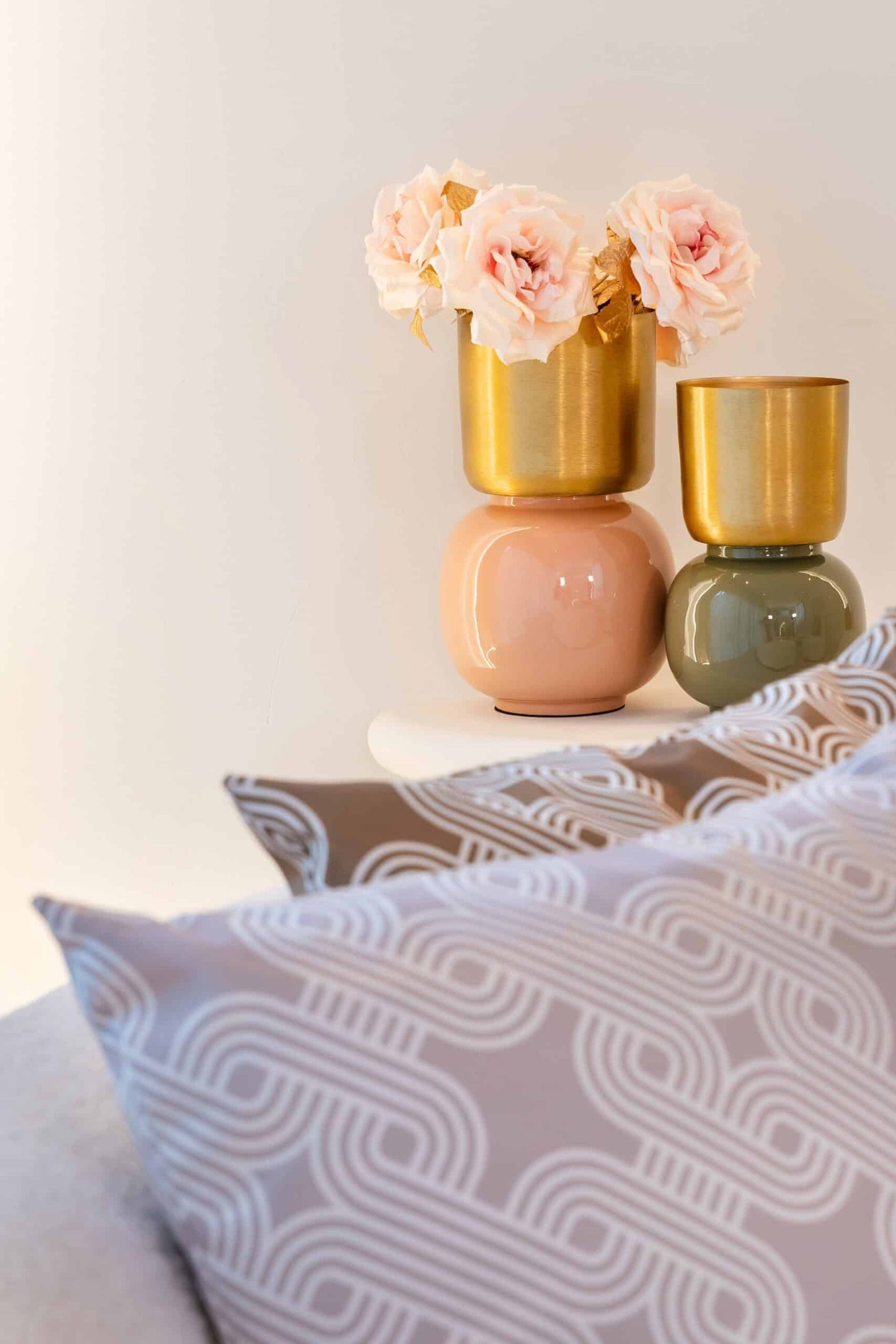 Vāze Clover Richmond Interiors 15/18/31 cm brushed gold