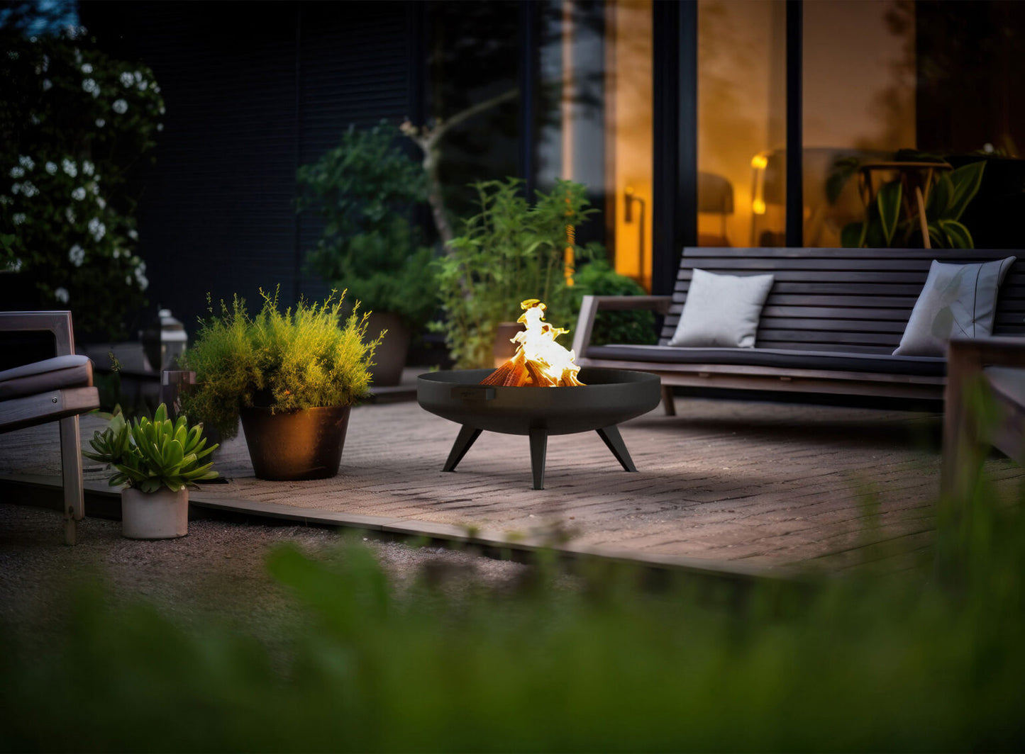 Dārza kamīns Mira 70/29; 100/30 cm melns - N1 Home