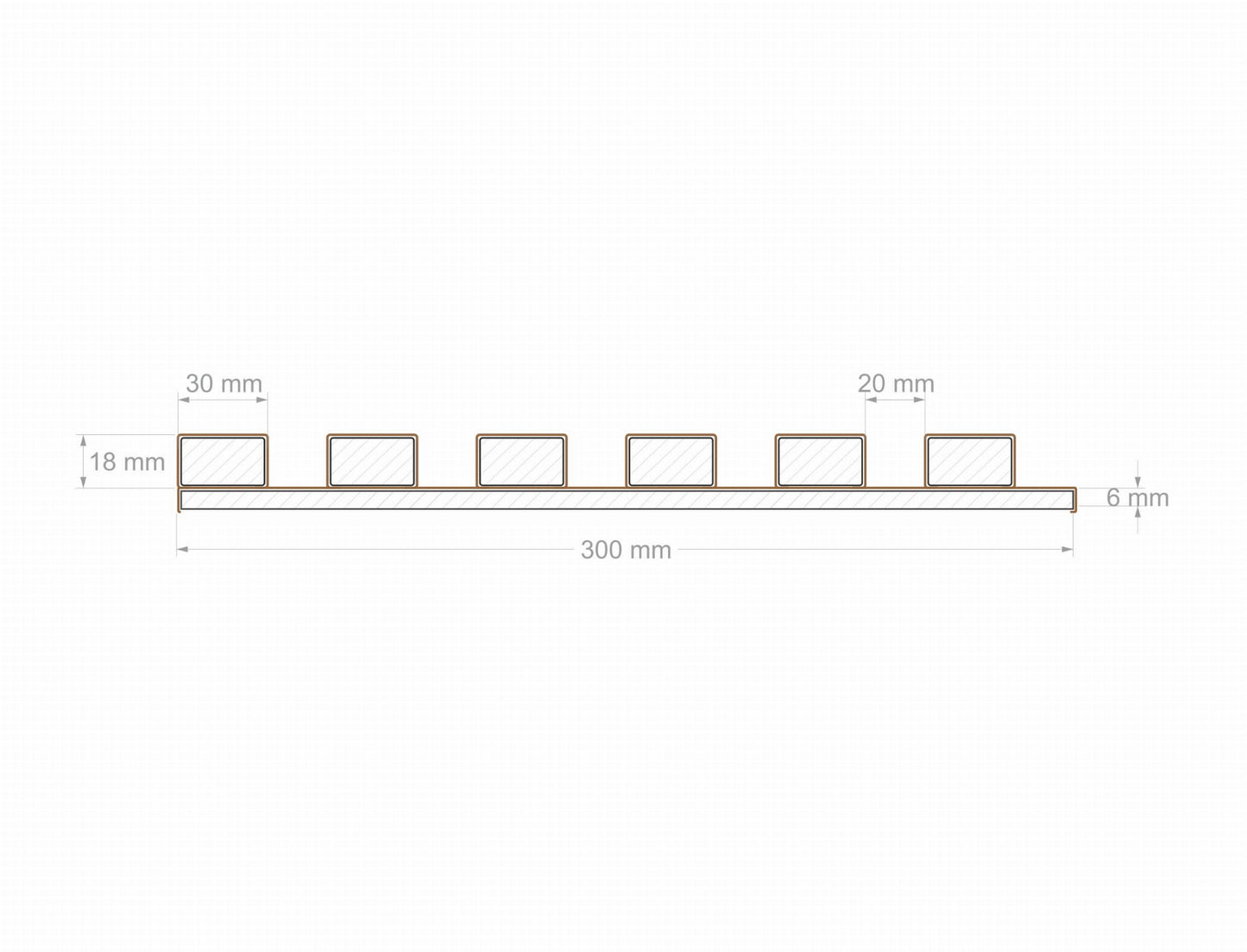 Lamele slim uz melna MDF plātnes sonoma ozols 300x24x2750 mm - N1 Home