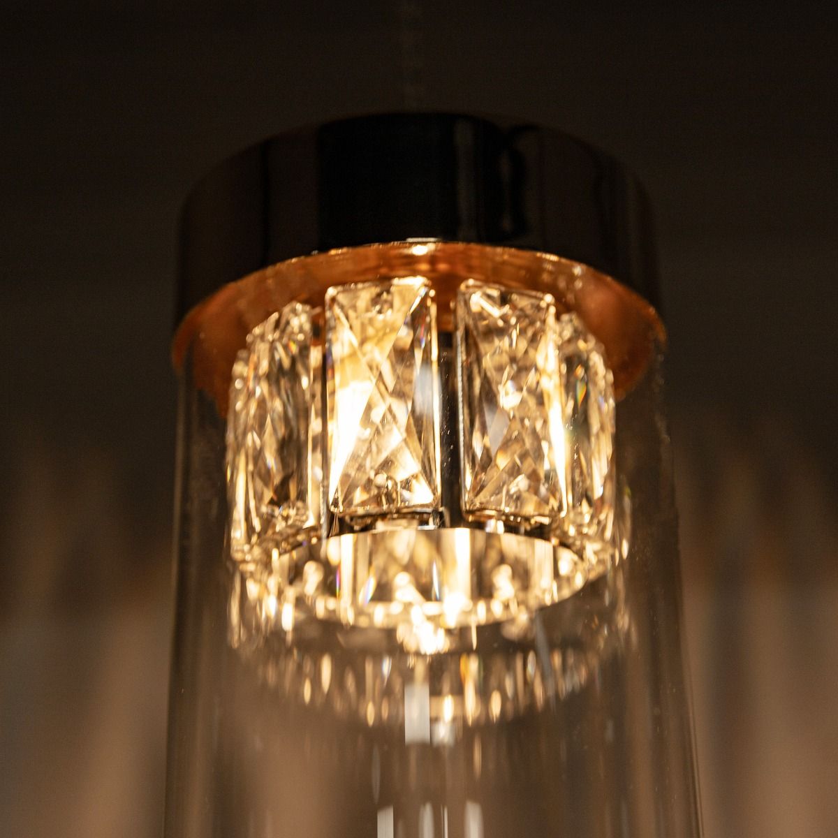 Piekaramā lampa Gemma 43/11 cm rozā zelts