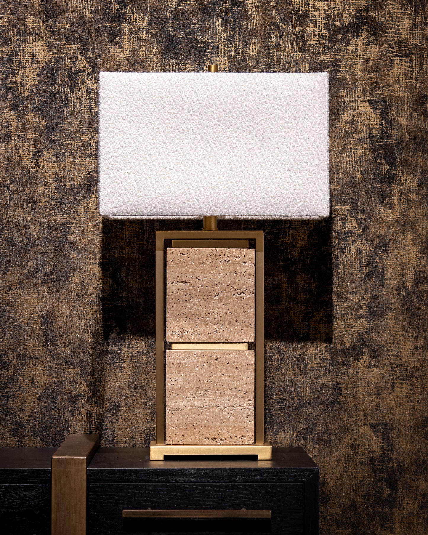 Galda lampa Richmond Interiors Meyra 72/40/24 cm bēšs - N1 Home