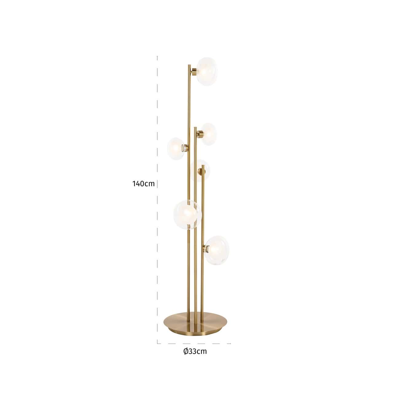 Stāvlampa Luva Richmond Interiors 33/140/33 cm zelts