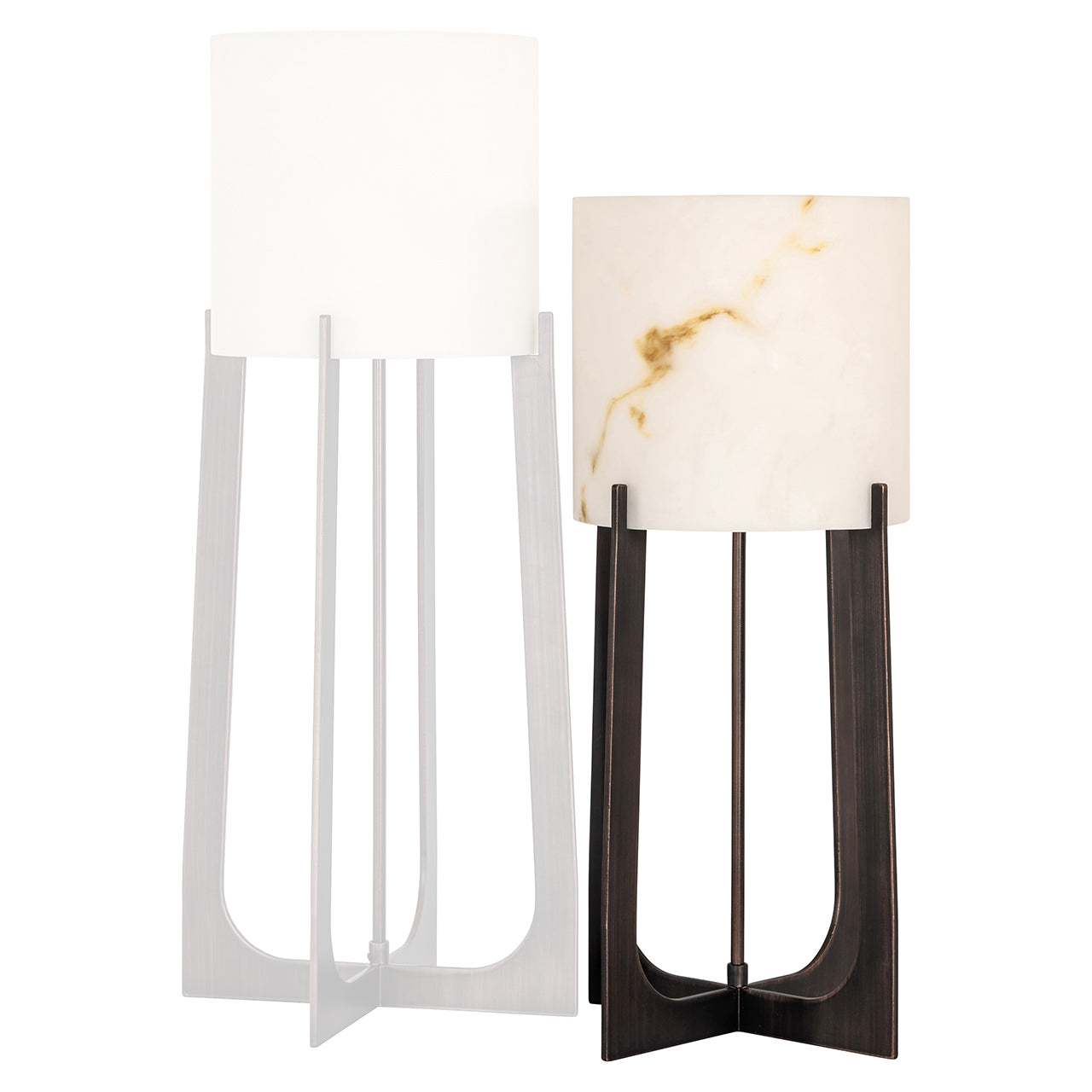 Galda lampa Richmond Interiors Loura small 57/27/27 cm bronza - N1 Home