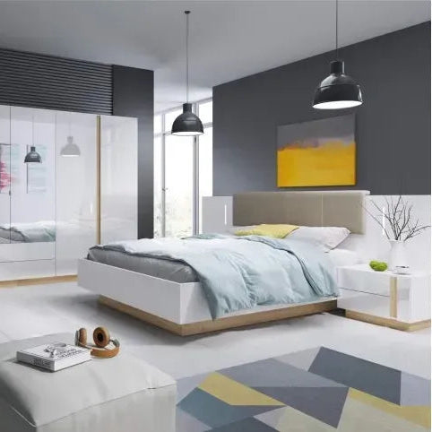 Gulta Arci 160/200 cm balts/ozols - N1 Home