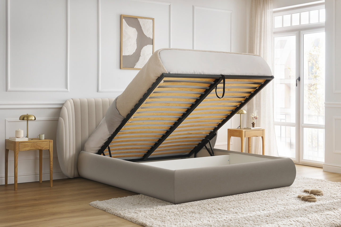 Gulta Galo ar konteineru 140;160;180/200 cm Velluto 2 - N1 Home