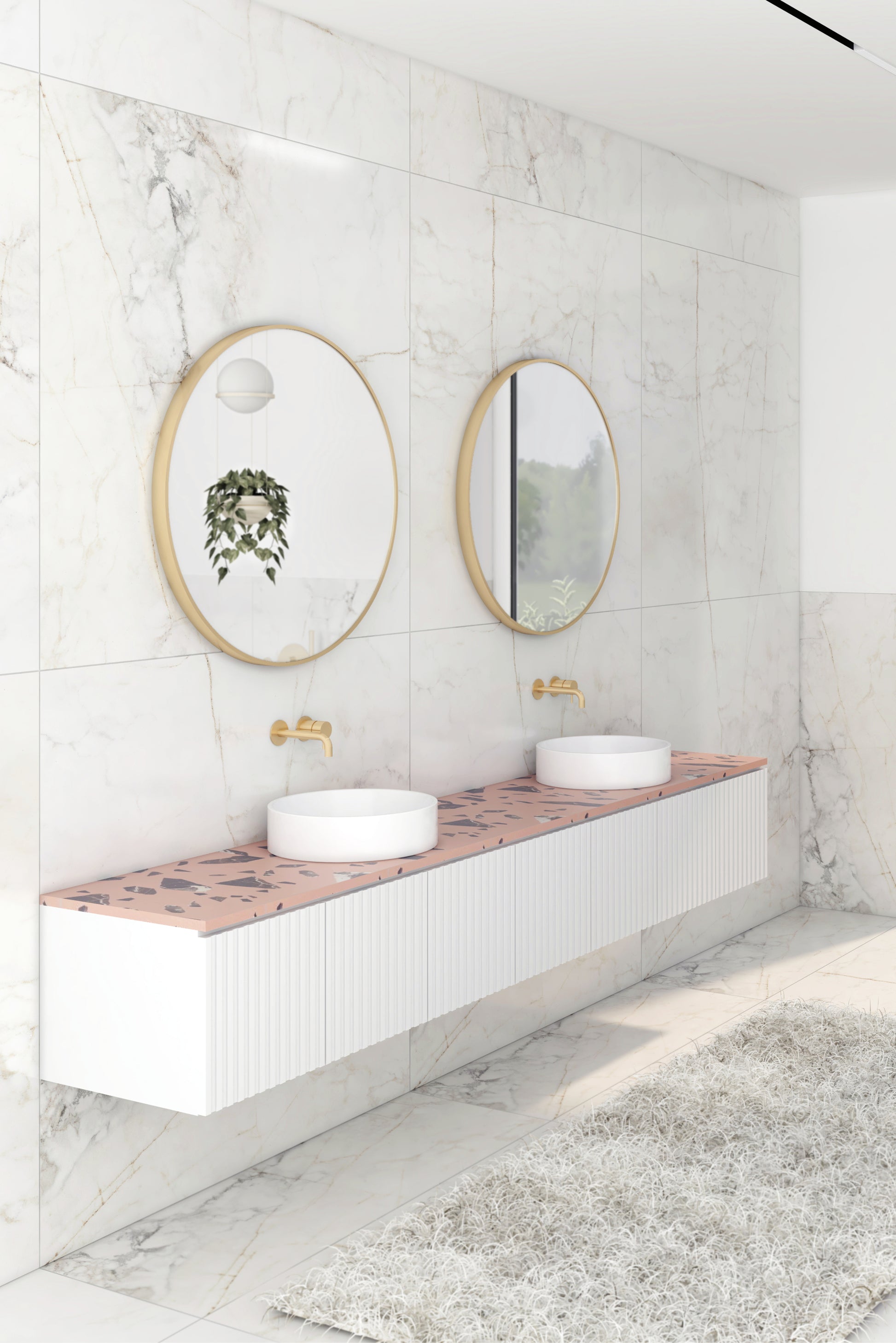 Spogulis Nik 70 cm zelts - N1 Home