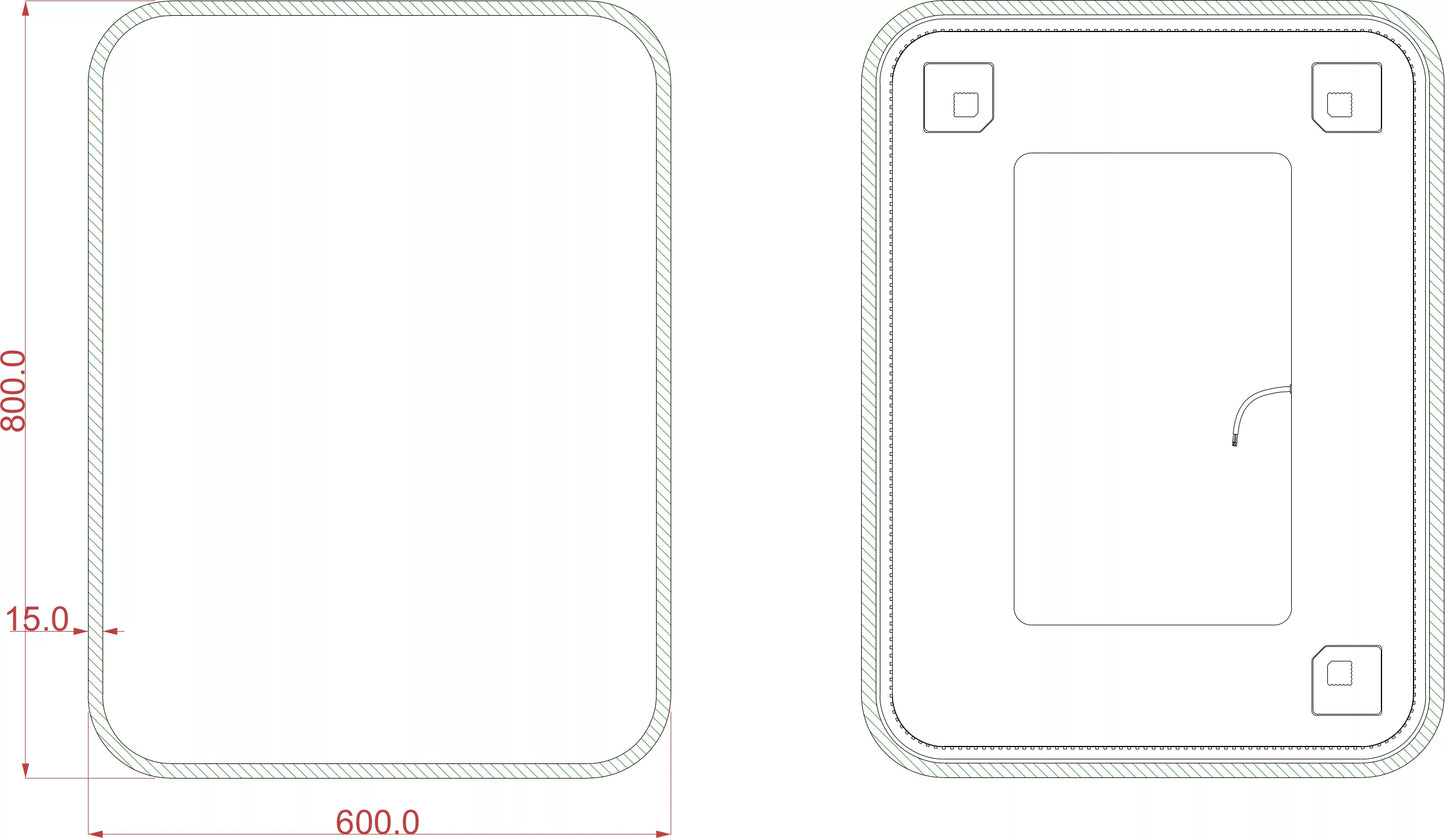 Spoguļi ar LED apgaismojumu 60 x 80/ 80 x 60 - N1 Home