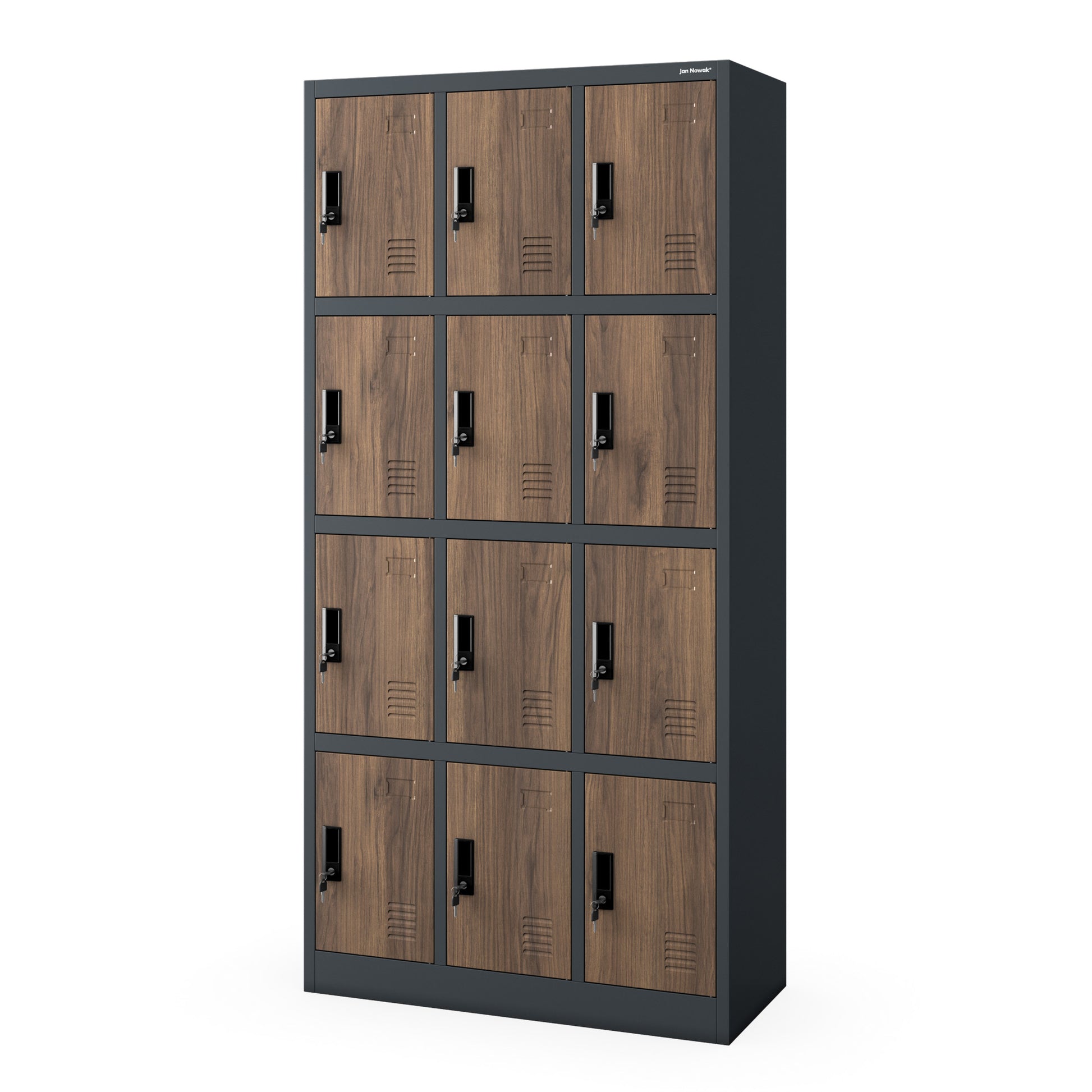Metāla skapis Marc 185/90/40 cm rieksts/antracīts - N1 Home