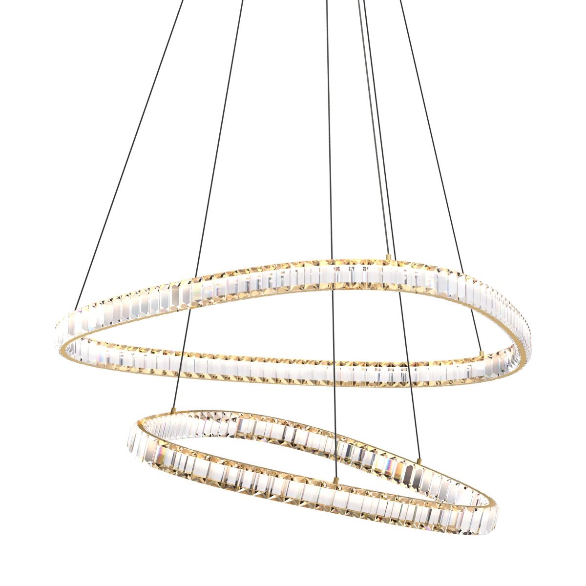 Piekaramā lampa Athena 150/80/80 cm zelts