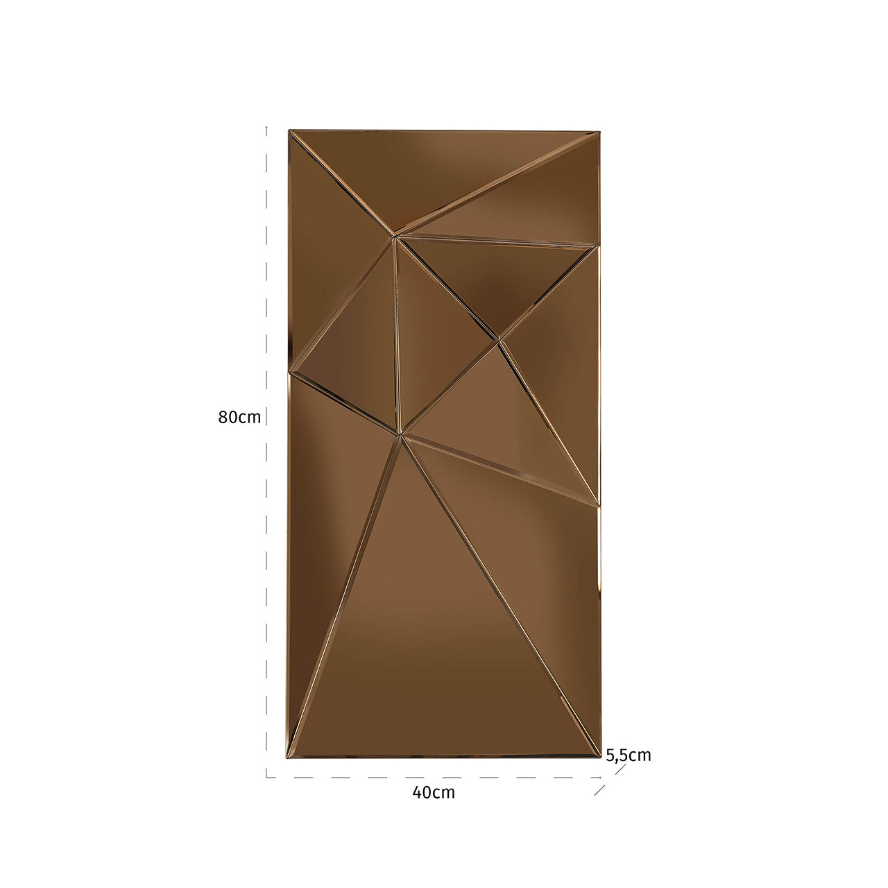 Spogulis Richmond Interiors Joni 80/40/5 cm rozā zelts - N1 Home