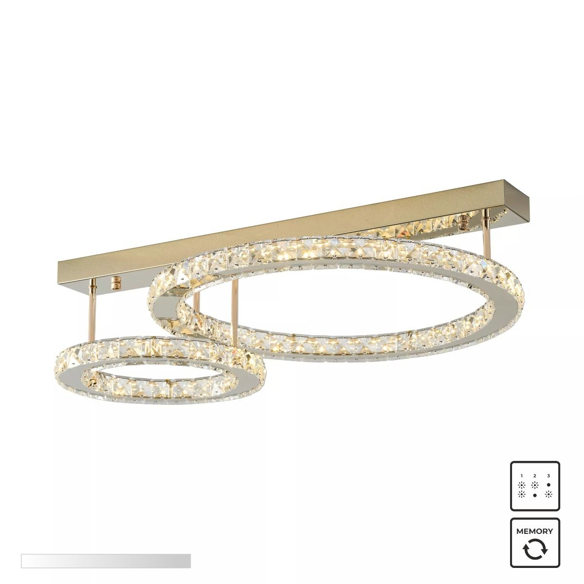 Piekaram lampa Graff 70/19/50 cm zelts