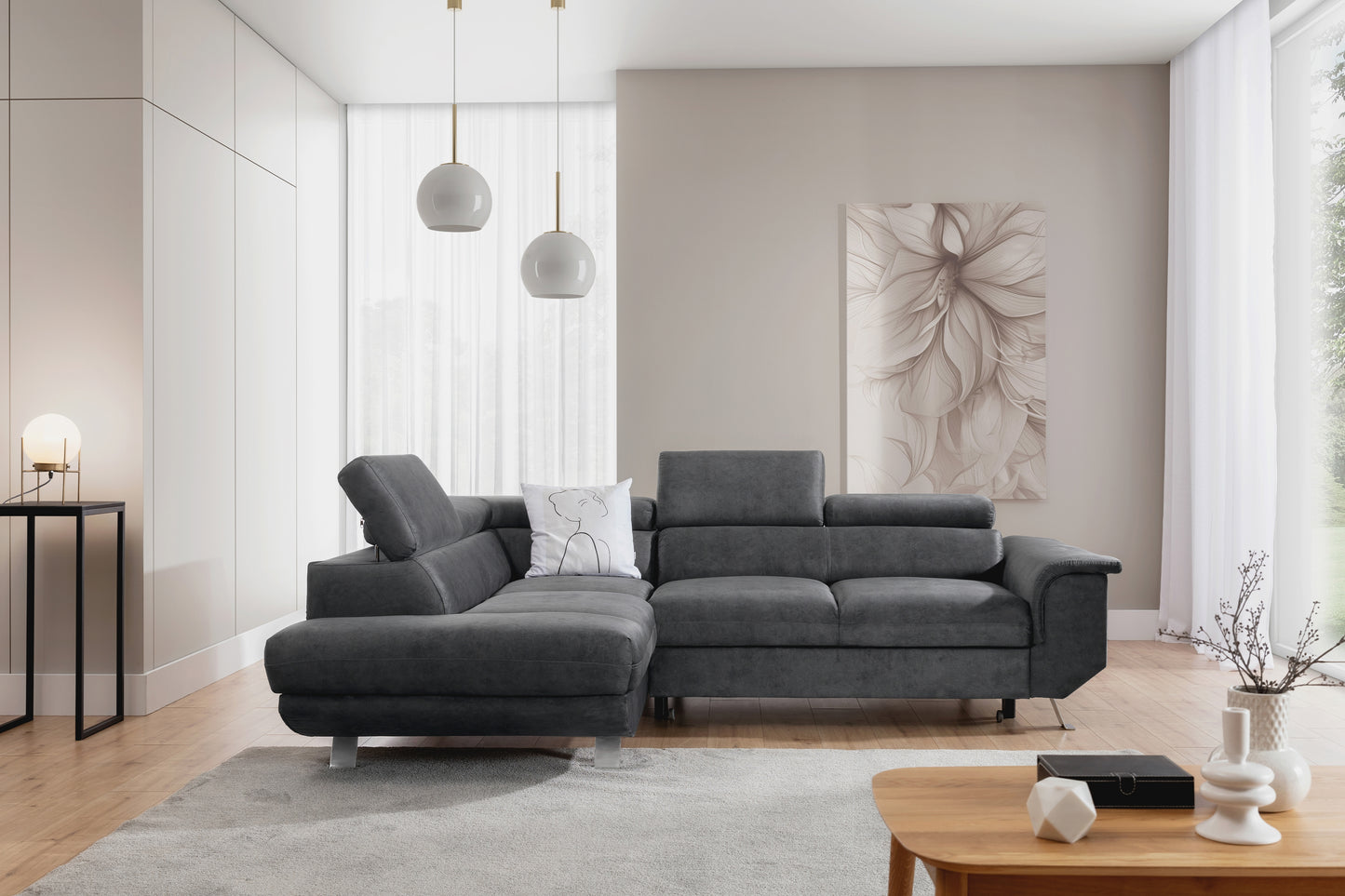 Dīvāns Zali 280/110/205 cm Castel 93 - N1 Home