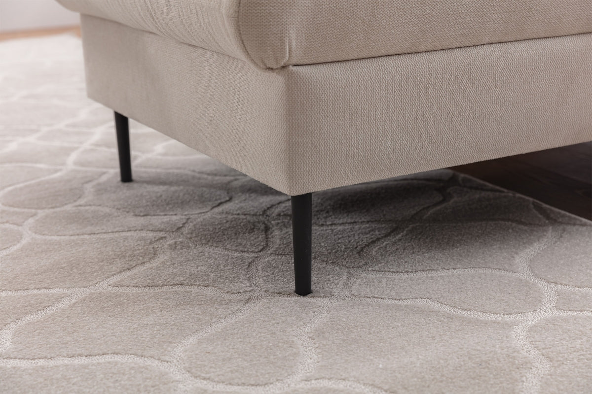 Dīvāns Tai 222/95/161 cm krēms/melnas kājas - N1 Home