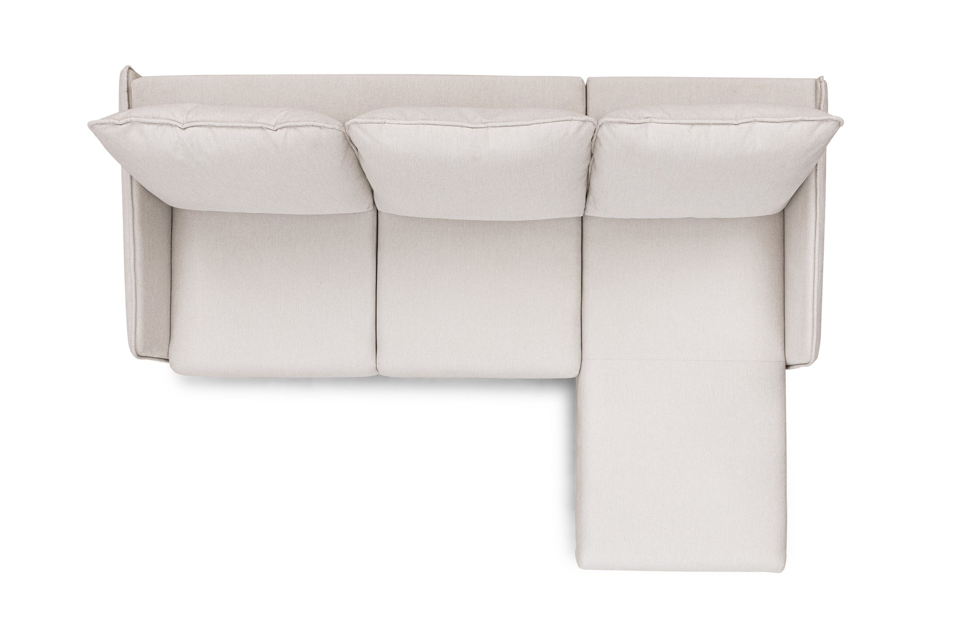 Dīvāns Tai 222/95/161 cm krēms/zelts kājas - N1 Home