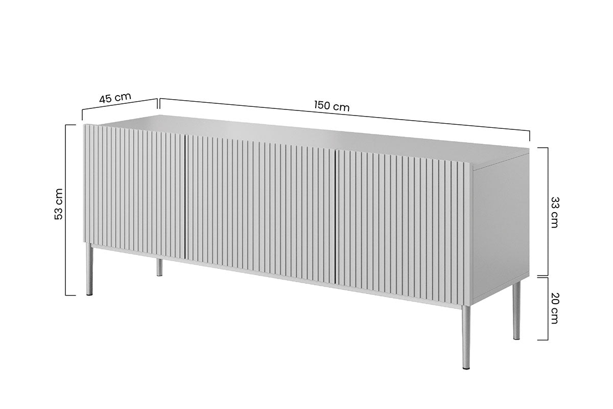 AUSTIN  RTV kumode 150/53/45 melns/ antik rozā - N1 Home