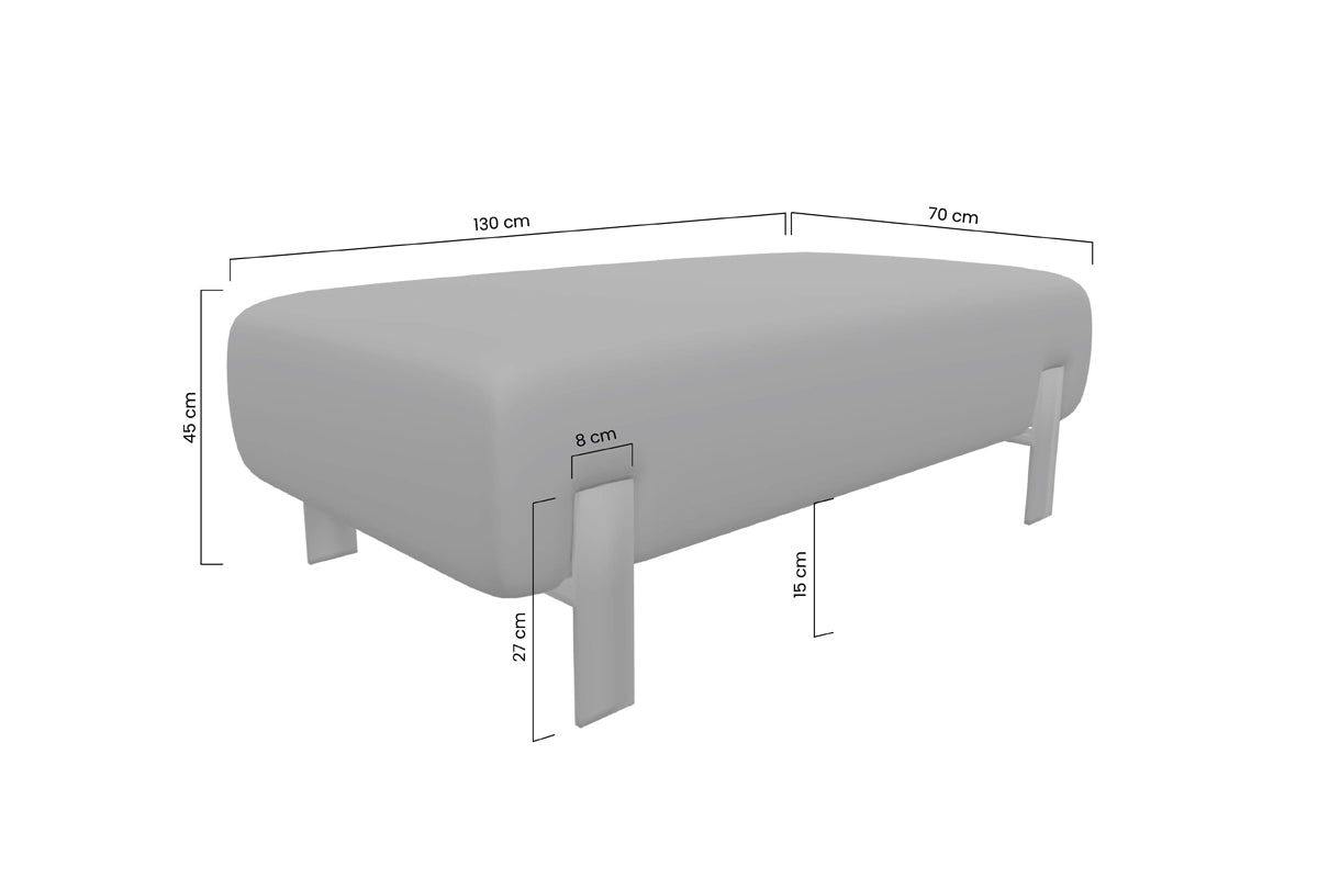 Pufs  VECA XL 130/45/70 cm zils - N1 Home