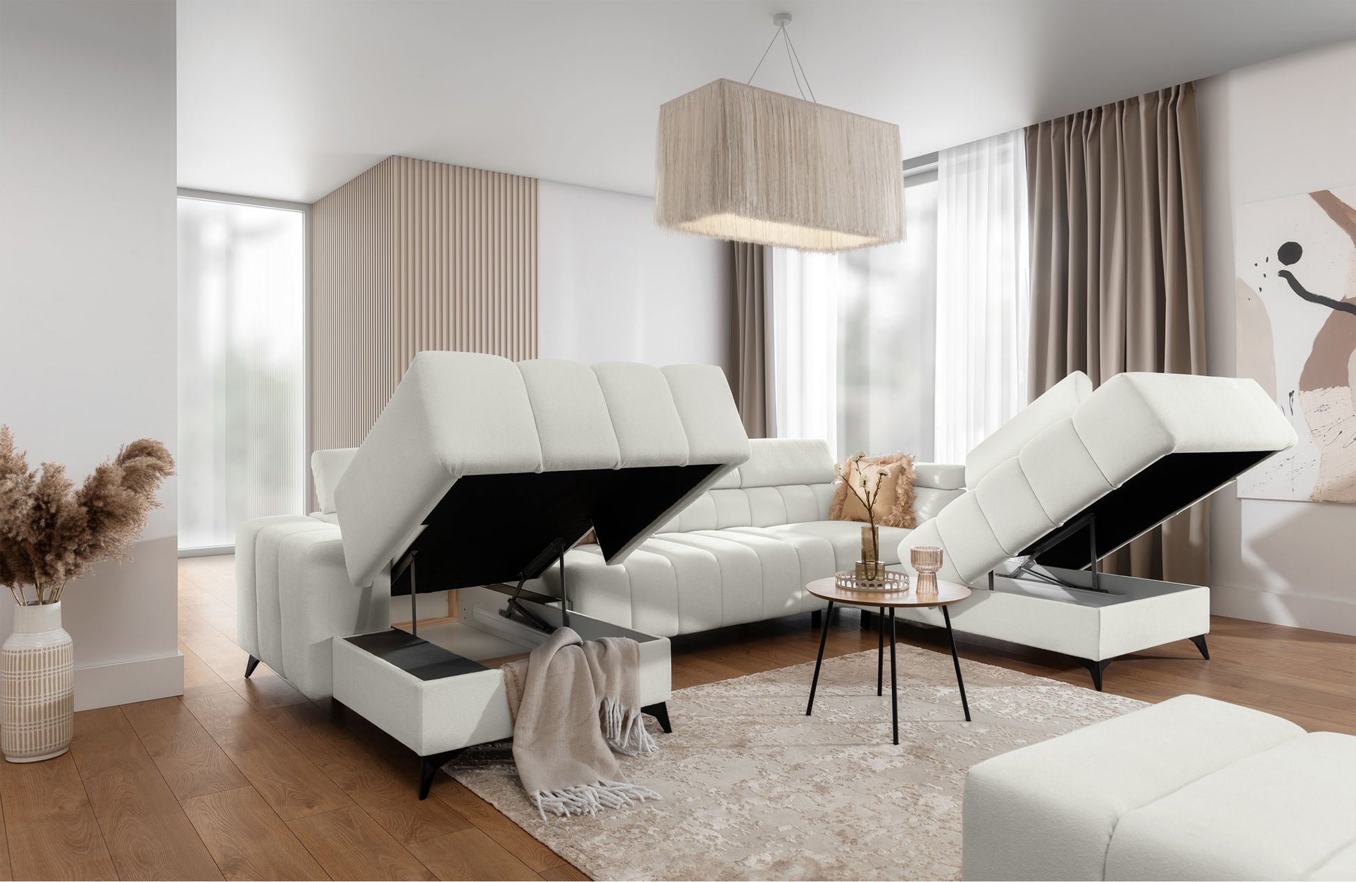 Dīvāns Roggus U 79/356/234 cm Sicuro 60 - N1 Home