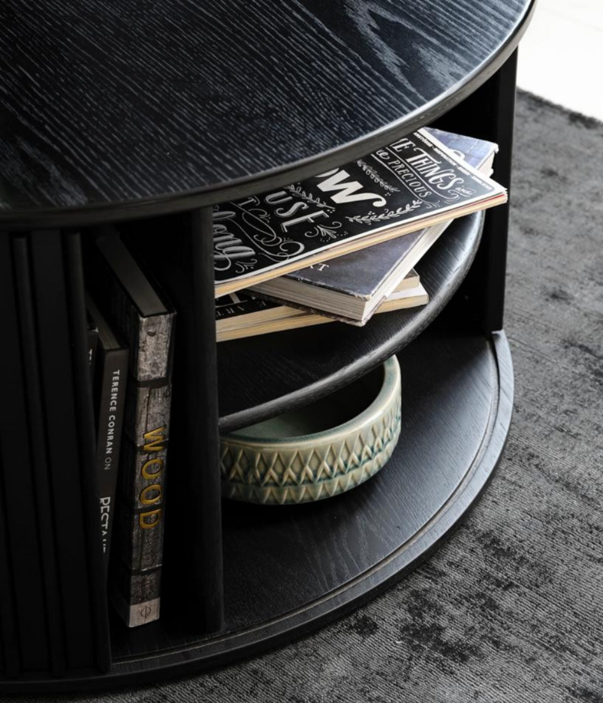 Kafijas galdiņš Oviti 45/85/85 cm melns - N1 Home