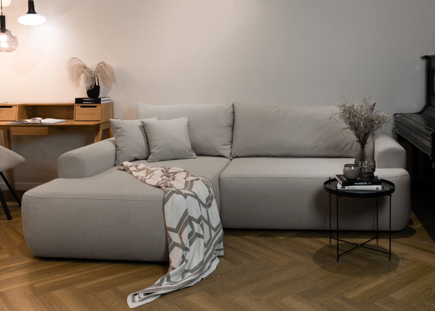 Dīvāns Ovors 260/93/165 cm Castel 80 - N1 Home