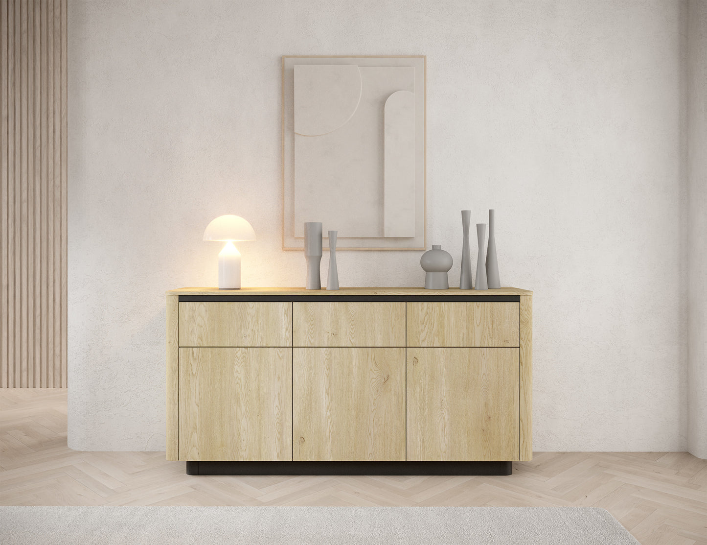 Kumode Torredo 82/163/38 cm Kremona ozols - N1 Home