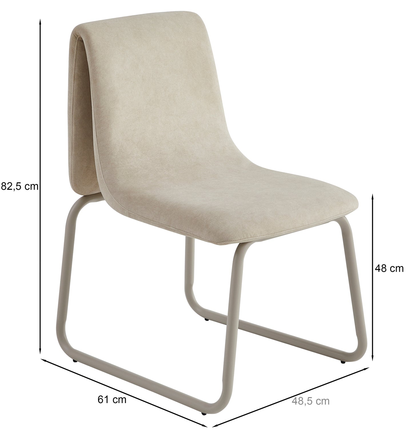 Krēsls Reesty 82,5/61/48 cm bēšs - N1 Home