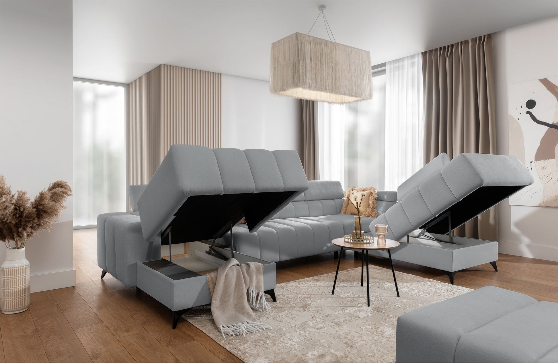 Dīvāns Roggus U 79/356/234 cm Sicuro 70 - N1 Home