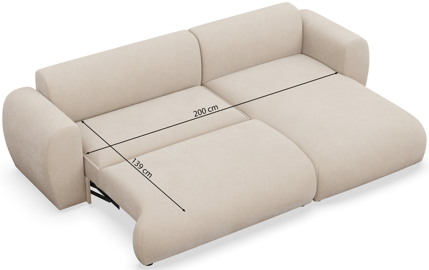 Dīvāns Emil 74/262/156 cm Storm 02