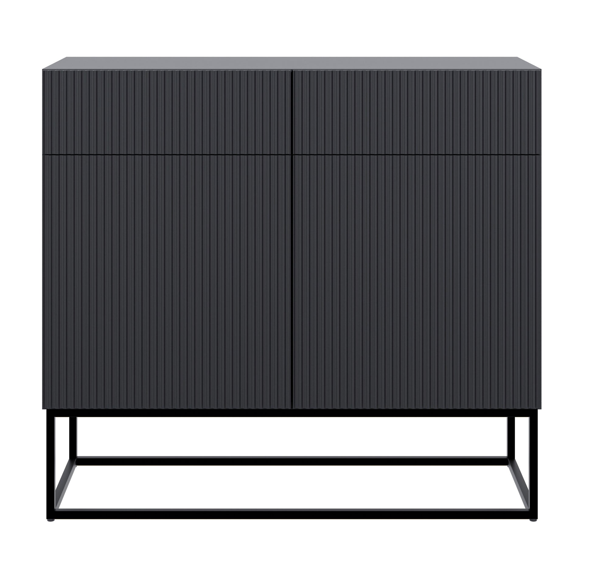 Kumode Velda  100/90/38 cm melns/melns - N1 Home